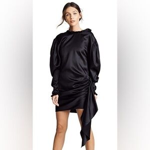 Magda Butrym Torrance Silk Wool Ruffle Mini Dress Size US 6